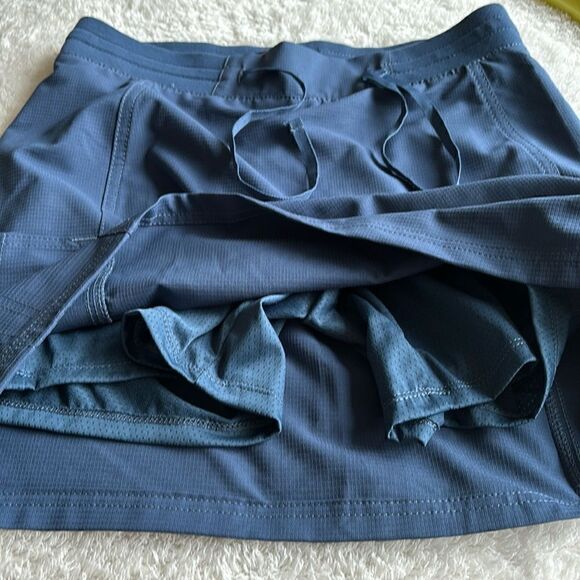 Lee Blue workout skort skirt gold‎ tennis office size 6 - Picture 3 of 8